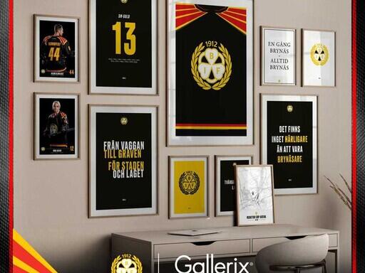Brynäs IF och Gallerix lanserar exklusiv posterbutik för fans och supportrar