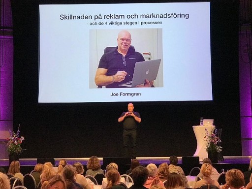 Joe föreläste om marknadsföring för Sveriges fotterapeuter