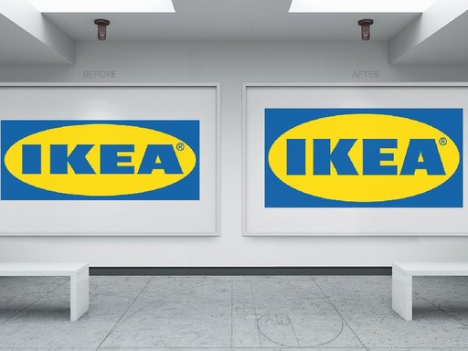 Precis ritade om Ikeas logotype