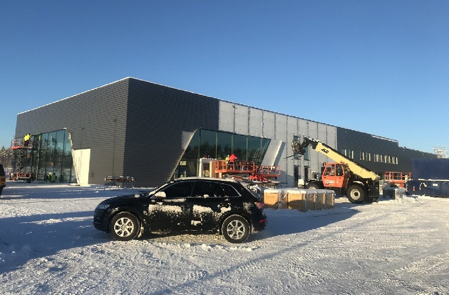 Bilmetros nya Audianläggning börjar ta form på Geodetgatan vid Hemlingby köpcentrum
