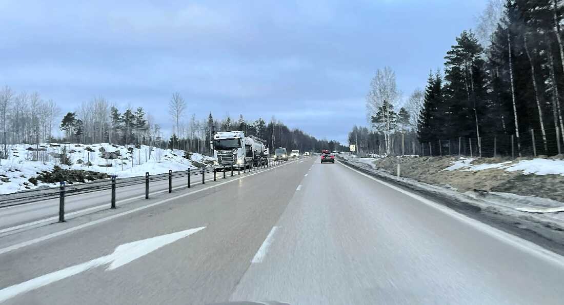 Sämsta sträckan på E4 genom Sverige är norr om Gävle.