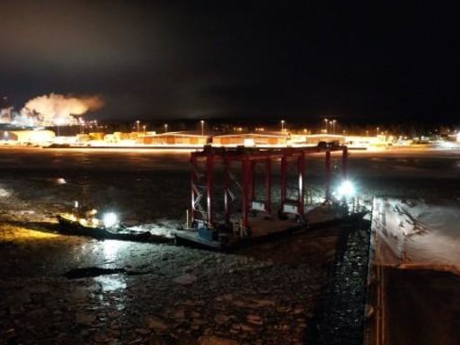 RTG-kranar anländer i Gävle hamn
