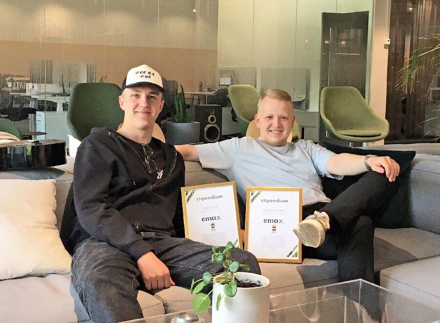 Gävle kommun uppmärksammar unga entreprenörerna Melvin Rudd och Jonathan Svanberg med stipendium..