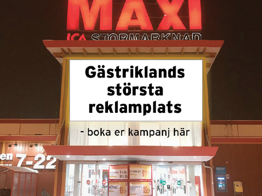 Nyheter och sommarkampanj på ICA Maxi-skylten