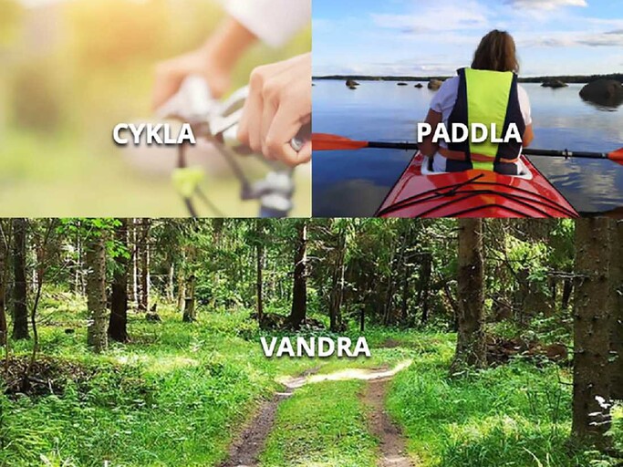 Kartor för vandring, cykla och paddla i Axmar bruk