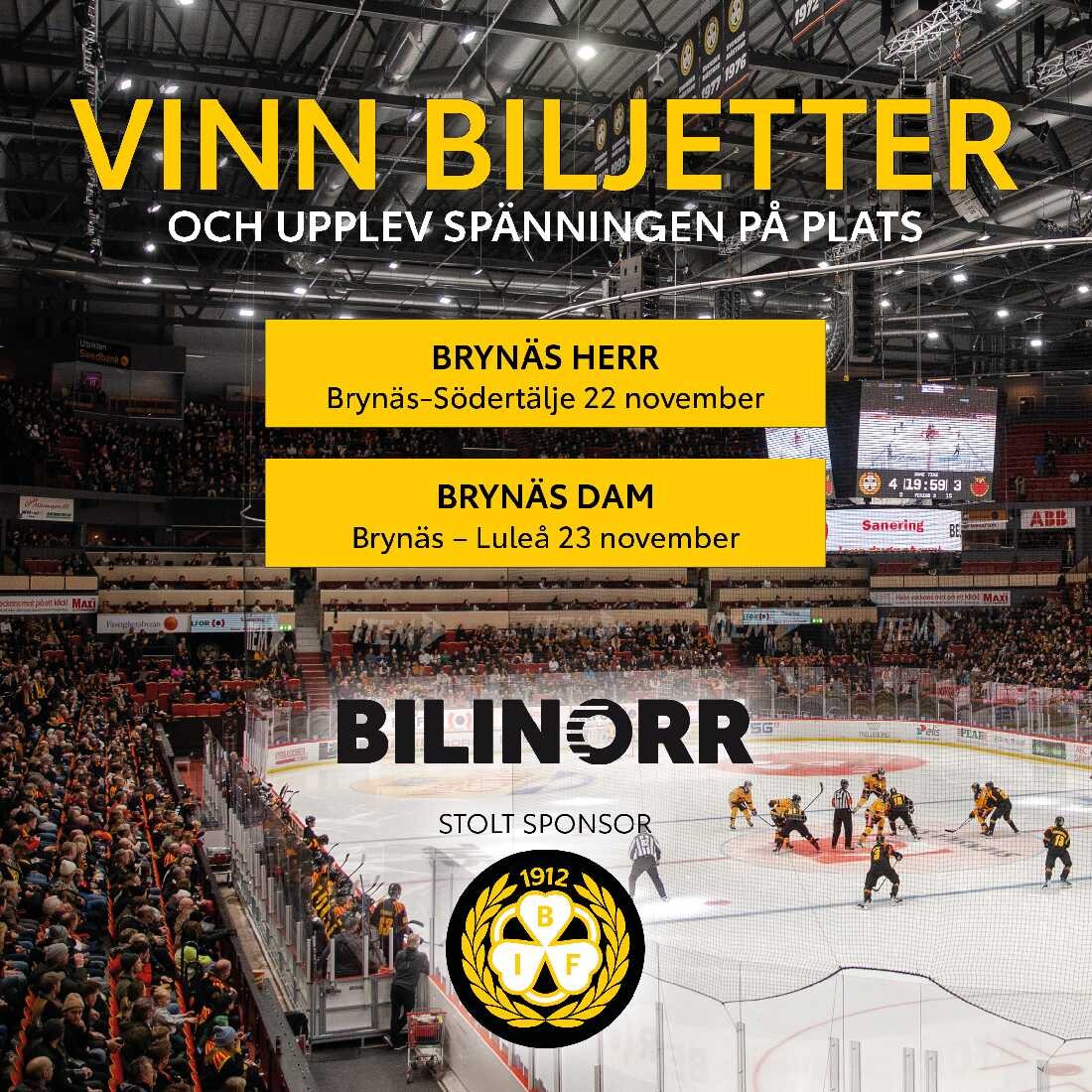 Utlottning av Brynäs Hockeybiljetter hos Toyota Gävle.